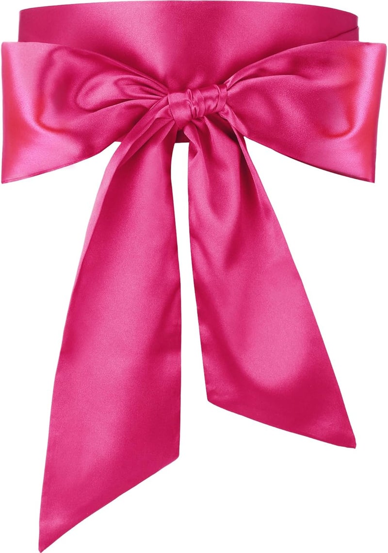 Glitopper Women Satin Waist Belts Dress Sash Waist Belt for Special Occasion Bridal Wedding Prom Formal 3.5'' Wide - Image 1